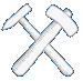 Bergbausymbol: Hammer und Schlägel